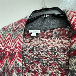 J.Jill sweater coat size XS red and gray super warm.